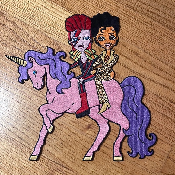 lazer kitten Accessories - Carry me home David Bowie and Prince Tribute Patch
